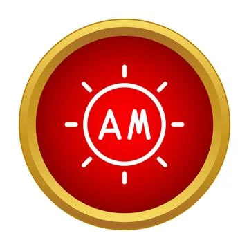 Am sun icon symbolizing early morning routine Stock Illustration