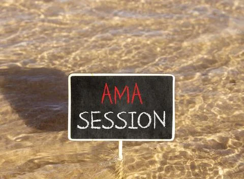 AMA ask me anything session symbol. Concept words AMA ask me anything sessi.. Stock Photos
