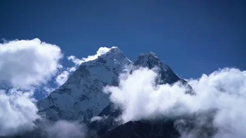 Ama Dablam Close Up View, Everest Base Camp Trek From Dingboche to Lobuche ,  Stock Footage 85628671