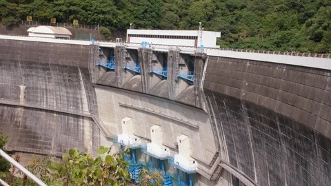 Amagase Dam Mediium Stock Footage 95698083