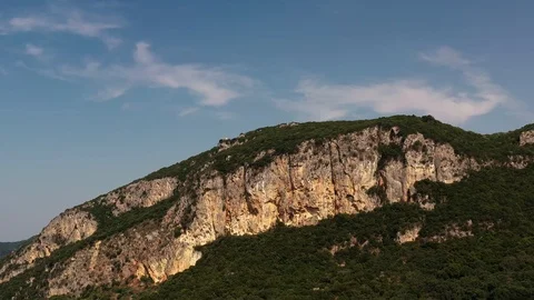 Amaizing ariel view of mountain top in Corfu, Greece Stock Footage 112009999