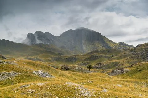Amaizing sunset view on Durmitor mountains, National Park, Mediterranean Stock Photos