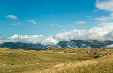 Amaizing sunset view on Durmitor mountains, National Park, Mediterranean Stock-Fotos