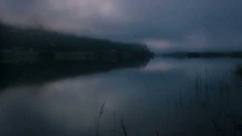 Amaizing time-lapse of night to day in Mindresunde Camping Norway Stock Footage 79812049