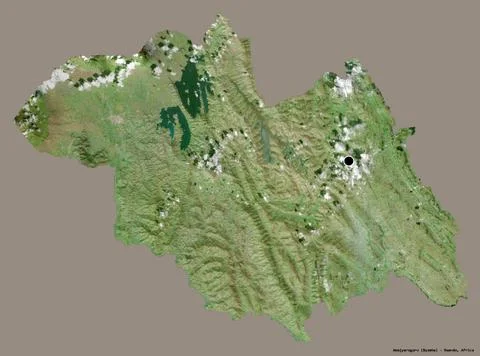 Amajyaruguru, province of Rwanda, on solid. Satellite Stock Illustration