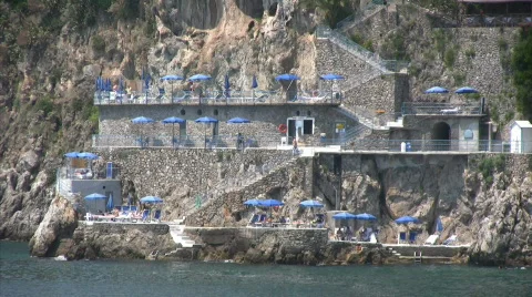 Amalfi coast Beach - Italy Stock Footage