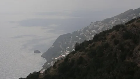 Amalfi Coast with cloudy sky Video stock 71029929
