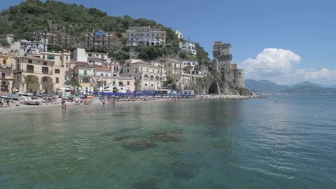 Amalfi coast horizontal pan Stock Footage 90055171