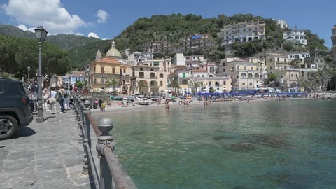 Amalfi coast horizontal pan Stock Footage 90055563