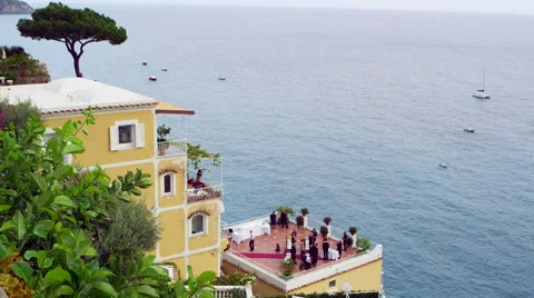 Amalfi Coast Wedding Italy 4K Stock Video Footage Stockbeeldmateriaal 59100137