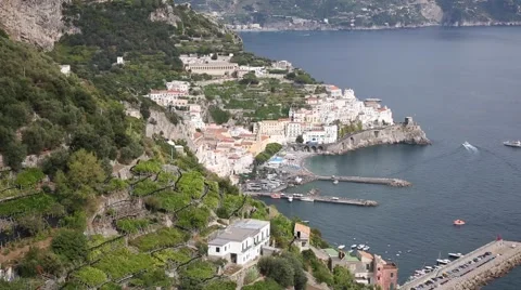Amalfi harbor Stock Footage 55752108