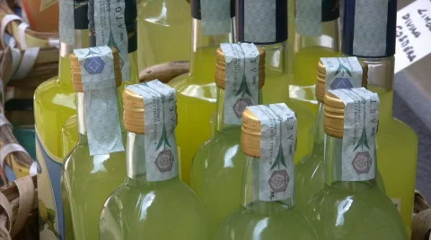 Amalfi - Limoncello Stockbeeldmateriaal 785464