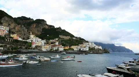 Amalfi panorama view Vídeo Stock 56541674