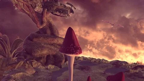 Amanita Inception Stock Illustration