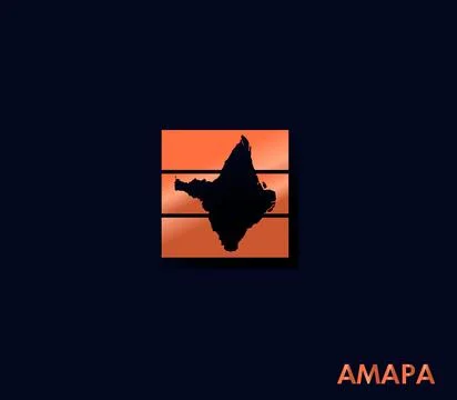 Amapá map icon for your design Stock Illustration