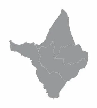 Amapa State regions map Illustrazione stock