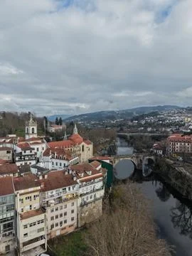Amarante old town and bridge view in Portugal Stock Photos