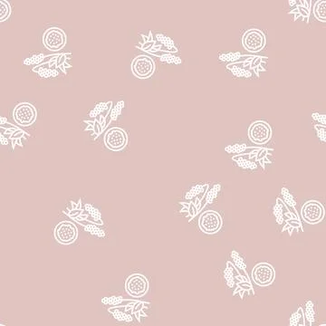 Amaranth groat line seamless pattern 스톡 일러스트