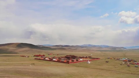 Amarbayasgalant Monastery in Mongolia. Stock Footage 256284987