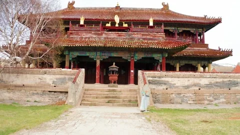 Amarbayasgalant Monastery in Mongolia. Stock Footage 256285570