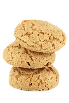 Amaretti on white Stock Photos