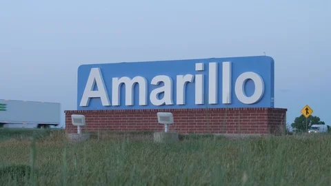 Amarillo Texas Sign Video stock 111586377