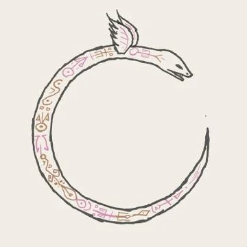 Amaru Winged Snake Stock Illustration