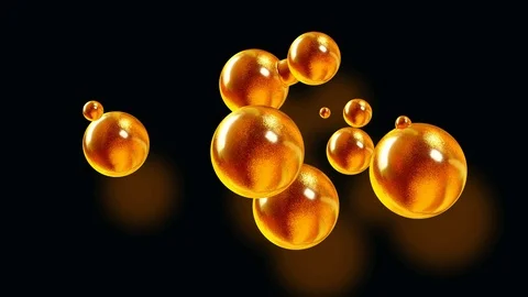 Amasing abstract background of metaballs as if glass drops or spheres filled Stock Footage 121873589