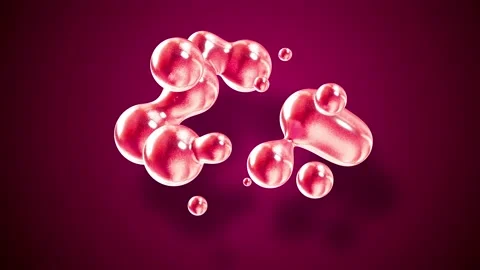 Amasing abstract background of metaballs as if glass drops or spheres filled Stock Footage 136418711