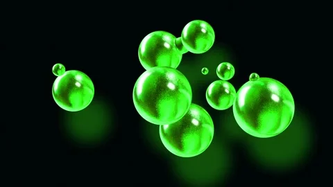 Amasing abstract background of metaballs as if glass drops or spheres filled Stock Footage 138084802