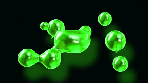 Amasing abstract background of metaballs as if glass drops or spheres filled Stock Footage 138084897
