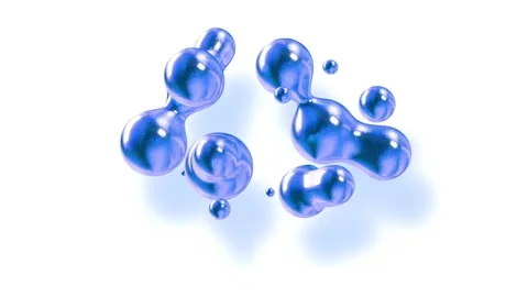 Amasing abstract background of metaballs as if glass drops or spheres filled Stock Footage 140192594