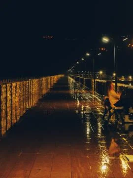 Amasra, night view Stock Photos