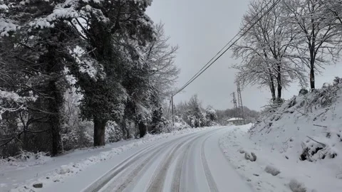 Amasra, winter and snow Stock Footage 325841352
