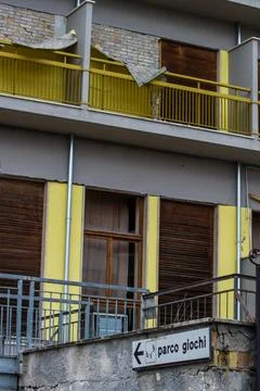 Amatrice after the earthquake Stock Photos