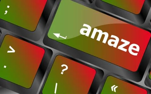 Amaze Button on Modern Computer Keyboard key Stockillustratie