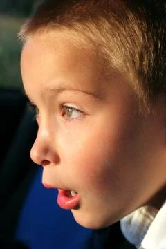 Amazed boy Stock Photos
