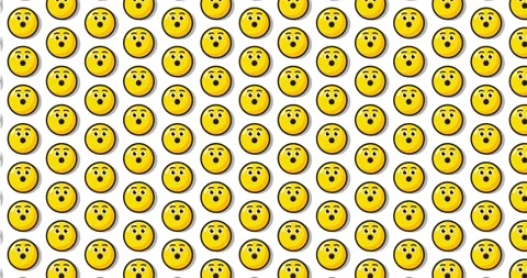 Amazed emoji animated tile Loopable moti... | Stock Video | Pond5