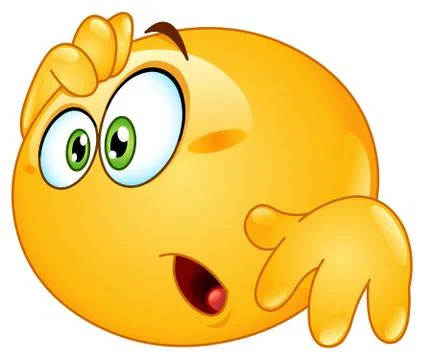 Amazed emoticon Stock Illustration