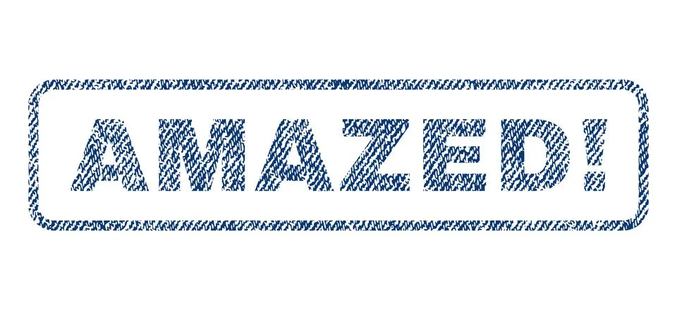 Amazed! Textile Stamp Stock Illustration