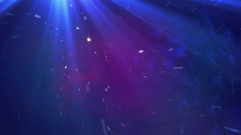 Amazing 3d illustration of an open space journey with shimmering stars, flash Illustrazione stock