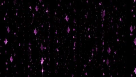 Amazing 3d rendering of sparkling violet diamond rows in the black background Stock-Illustration