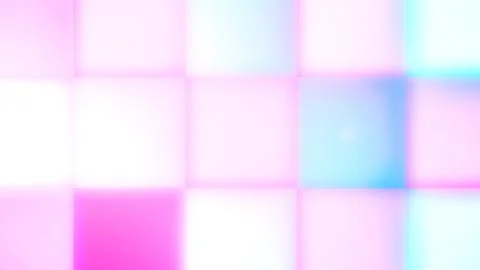 An amazing 3d rendering of white, celeste and mimi pink square led square but Stock Illustration