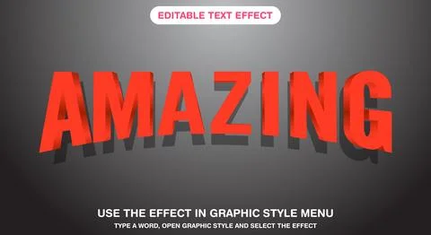 Amazing 3d text effect template イラスト素材