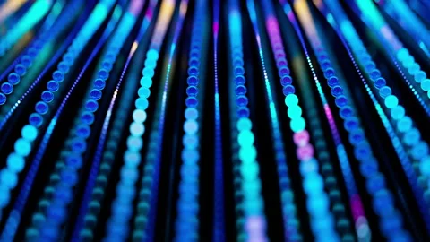 Amazing abstract background of flashing light glass colored balls or spheres Stock Footage 259577612