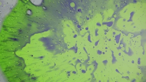 Amazing abstract cell liquid art pattern with bubbles popping fast Stock Footage 124423536