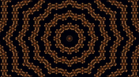 Amazing abstract concentric pattern in black, yellow and brown colors. Stock Footage 48787901