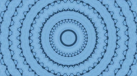 Amazing abstract icy kaleidoscopic pattern in blue and white colors. Stock Footage 48787443
