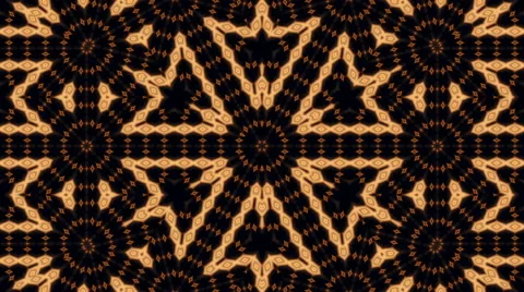 Amazing abstract orient kaleidoscopic pattern Stock Footage 48787805