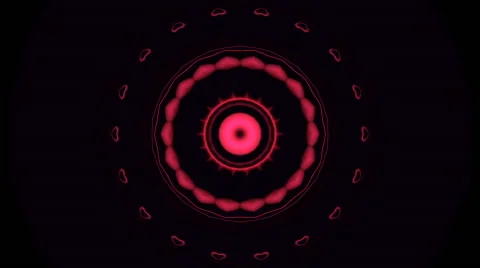 Amazing abstract orient kaleidoscopic pattern in black and red colors Stock Footage 48787856